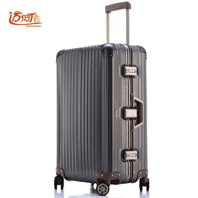 100% Fully Aluminum-Magnesium Alloy Koffers Trolleys Koffers 20/25 Inch Aluminum Suitcase For Woman