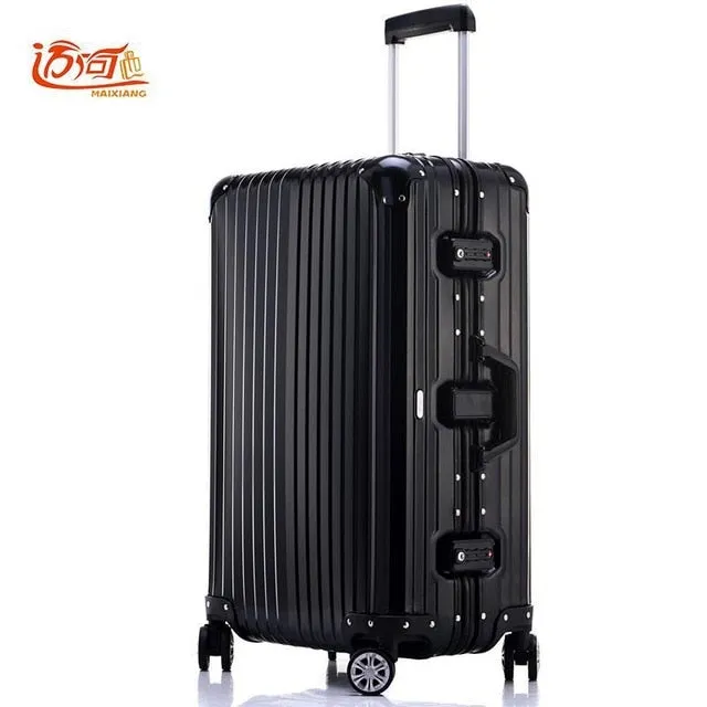 100% Fully Aluminum-Magnesium Alloy Koffers Trolleys Koffers 20/25 Inch Aluminum Suitcase For Woman