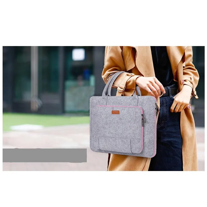 17-Inches Felt Laptop Bag Grey