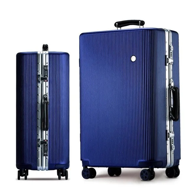 20 "24" 26 "28" White Silver Pink Gold Black Aluminum Frame And Pc Travel Trolley Case Hardside