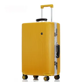 20 "24" 26 "28" White Silver Pink Gold Black Aluminum Frame And Pc Travel Trolley Case Hardside