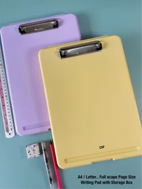 A4 Clip Pad/Clipboard with Storage Case for Paper and Document Storage