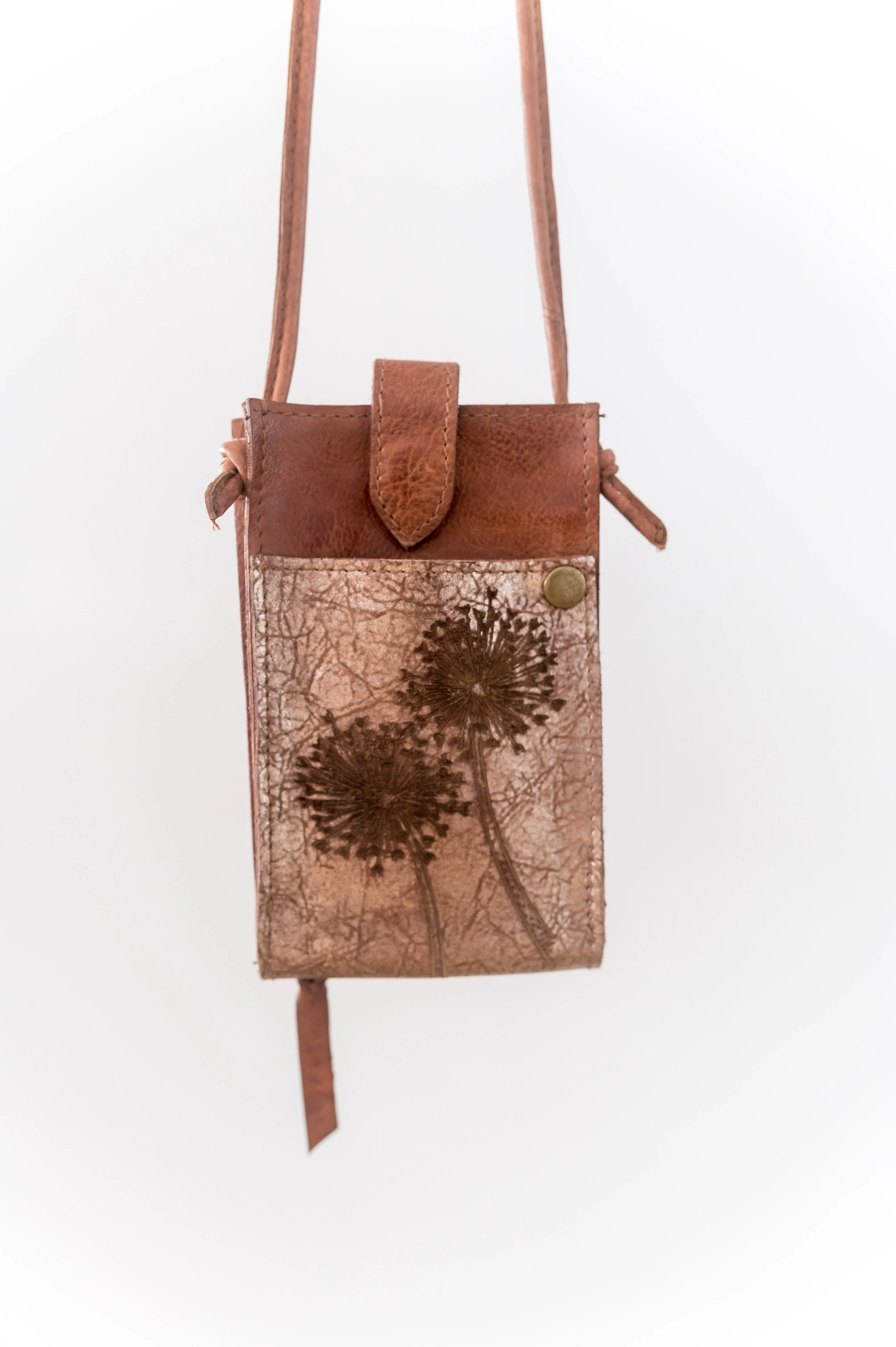 Art N Vintage Autumn Phone Tan Crossbody Bag