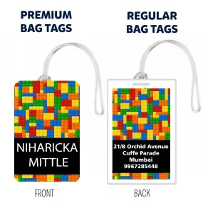 Bag Tags Lego Design - Set of 5