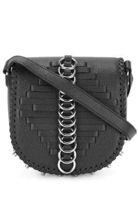 Black Leather Lia Sling Crossbody Bag