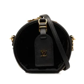 Black Louis Vuitton Vernis Mini Boite Chapeau Souple Crossbody Bag