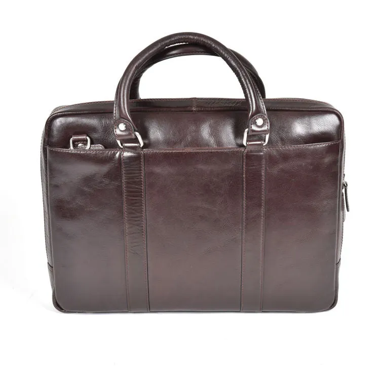 Cotehele Prestige Brown Leather Briefcase