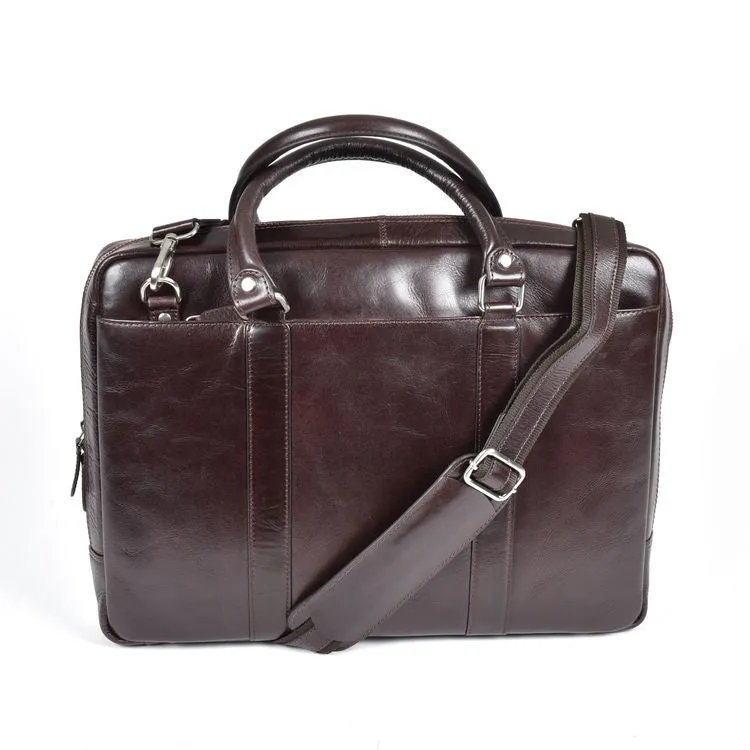 Cotehele Prestige Brown Leather Briefcase