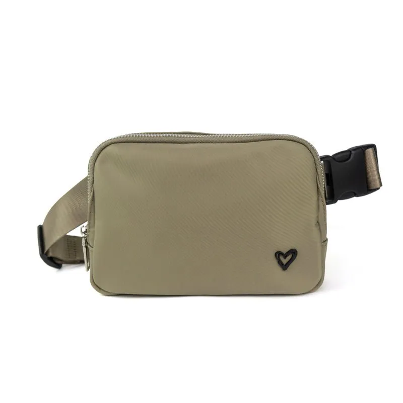 Dixie Nylon Belt/Crossbody Bag -  Smokey Taupe