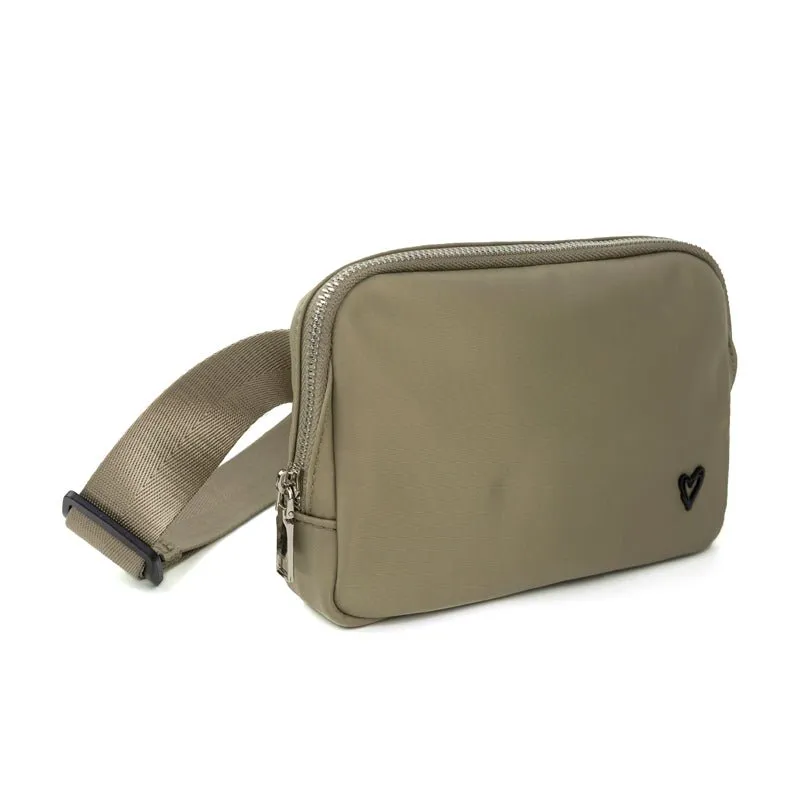 Dixie Nylon Belt/Crossbody Bag -  Smokey Taupe