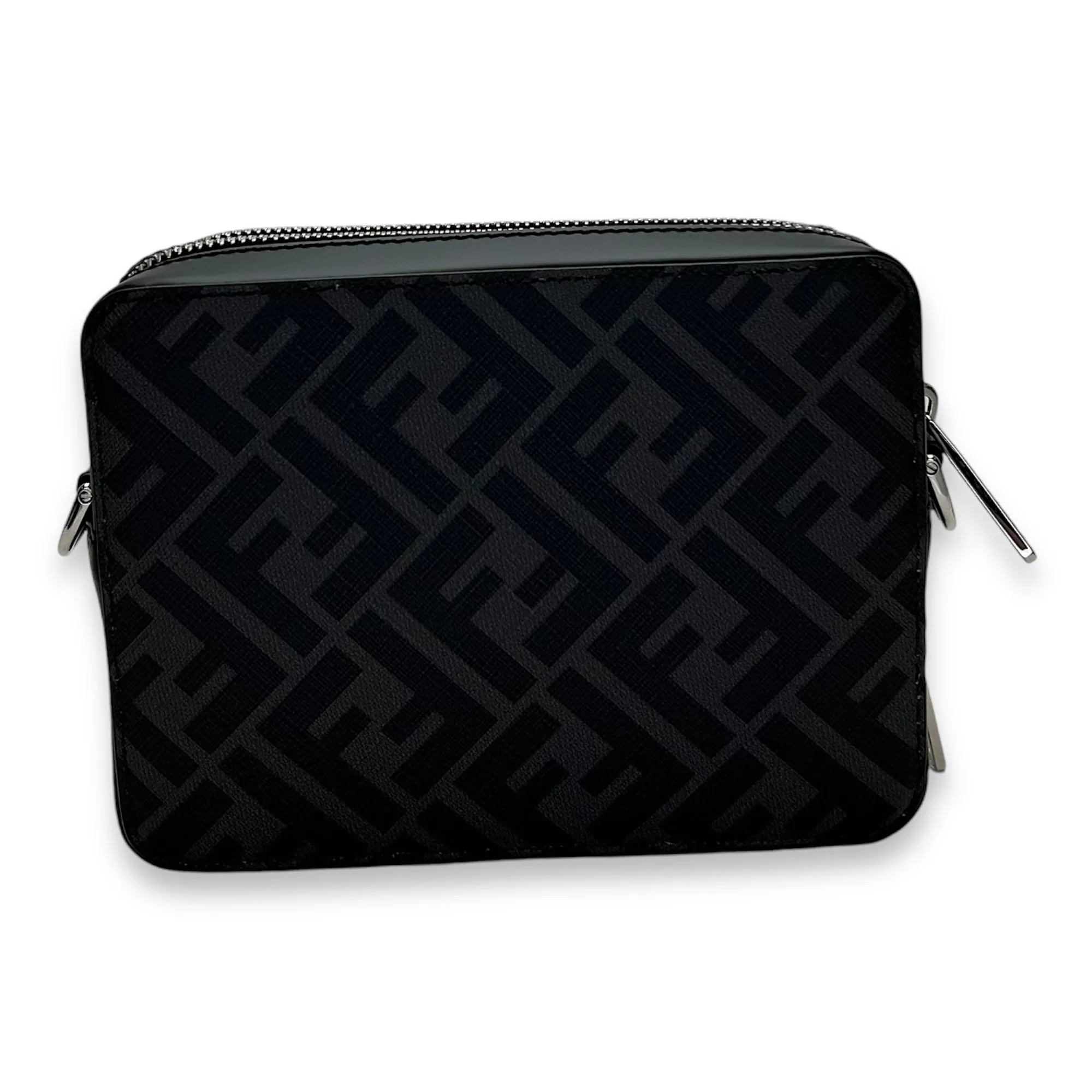 FF Camera Bag Mini Crossbody bag in Coated canvas, Silver Hardware