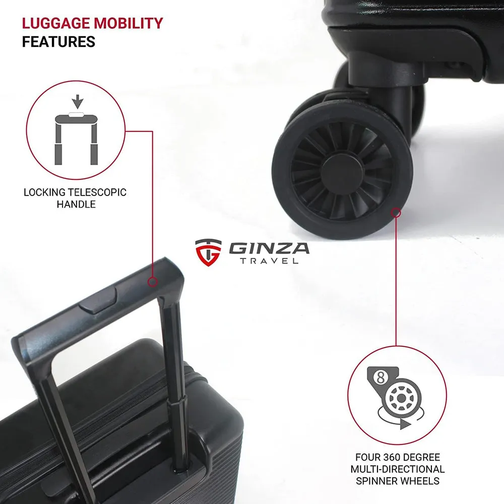 Ginza Travel Hardside Trolley Spinner Luggage 20" Carry-on