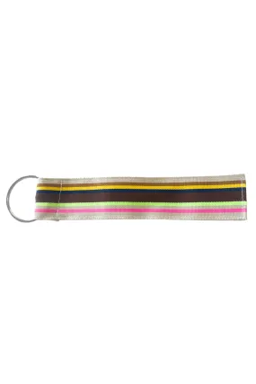 Grosgrain Key Rings | Taupe Chocolate Multi Colour