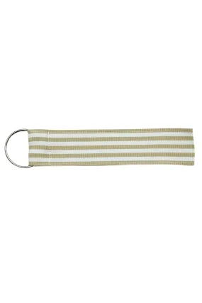 Grosgrain Key Rings | Taupe Stripe