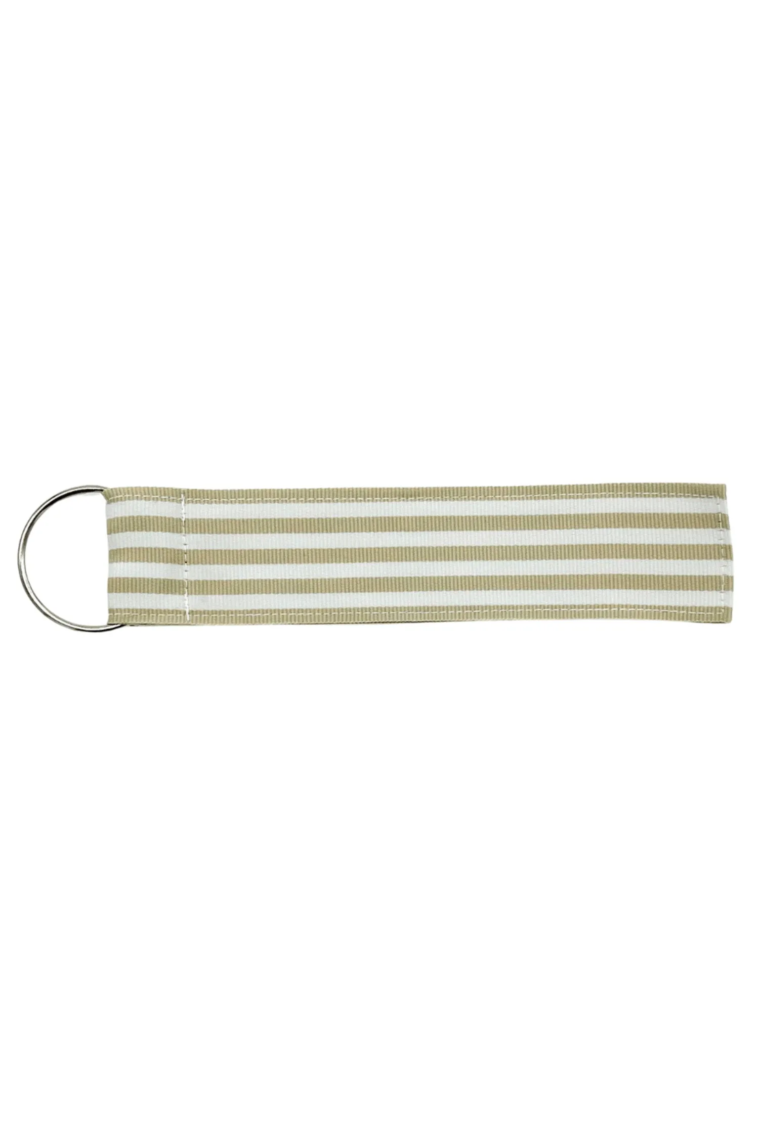 Grosgrain Key Rings | Taupe Stripe