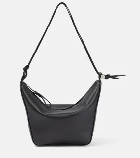 Hammock Mini Loewe Leather Crossbody Bag, Black