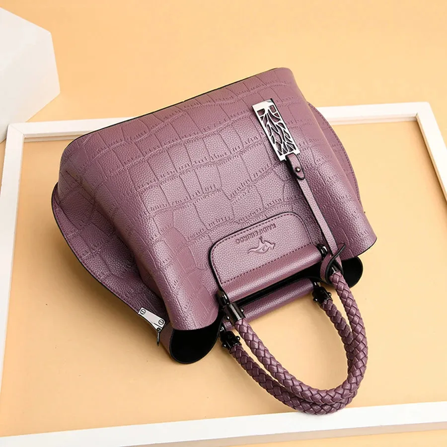 Hand-Knitted Genuine Leather Crossbody/ Shoulder Bags