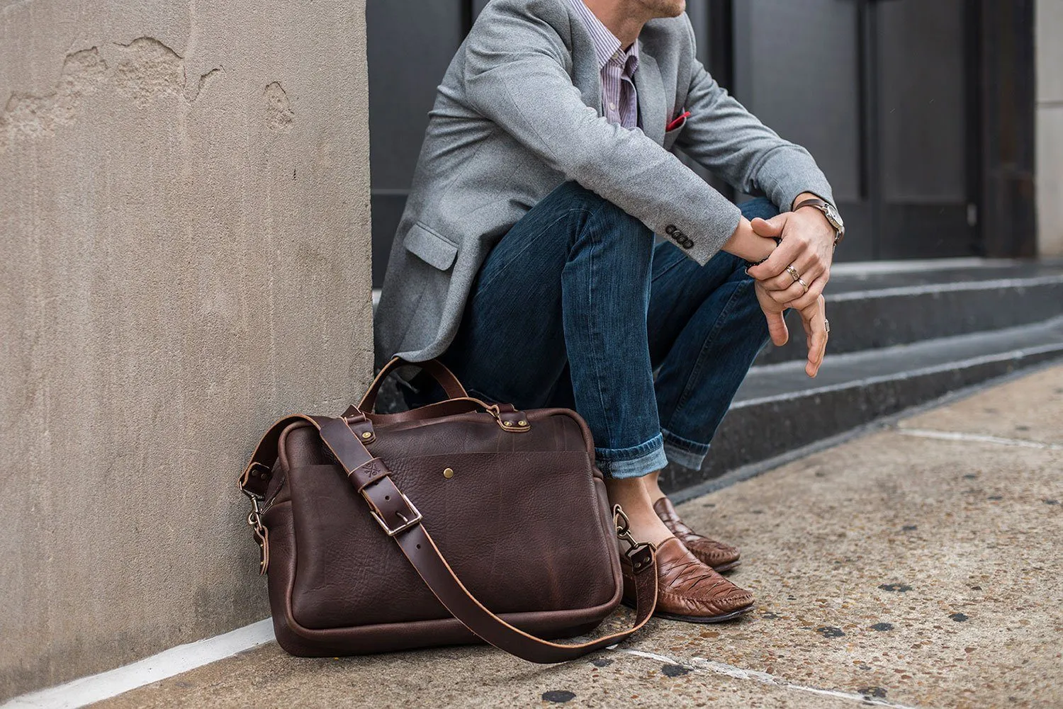 HARRIS LEATHER BRIEFCASE