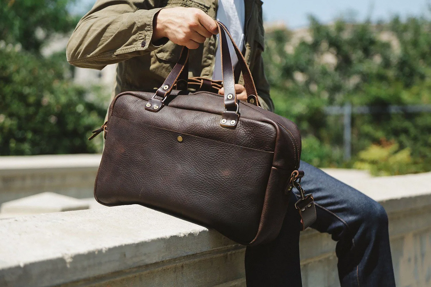 HARRIS LEATHER BRIEFCASE