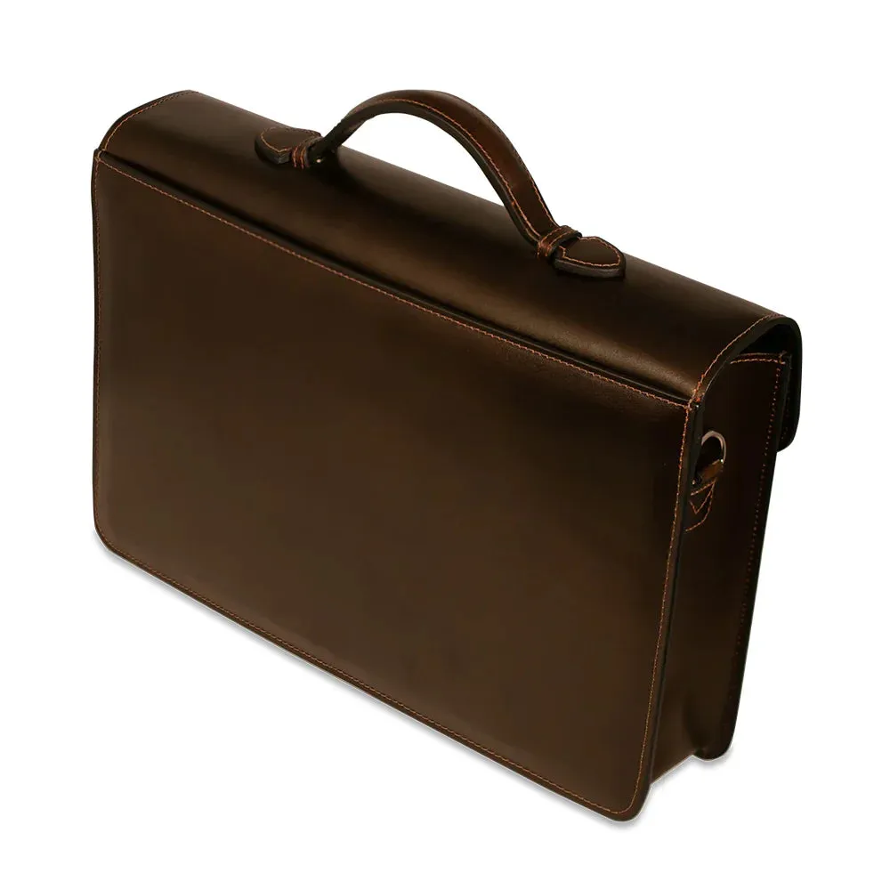 Jack Georges Elements Collection Single Gusset Slim Flapover Briefcase