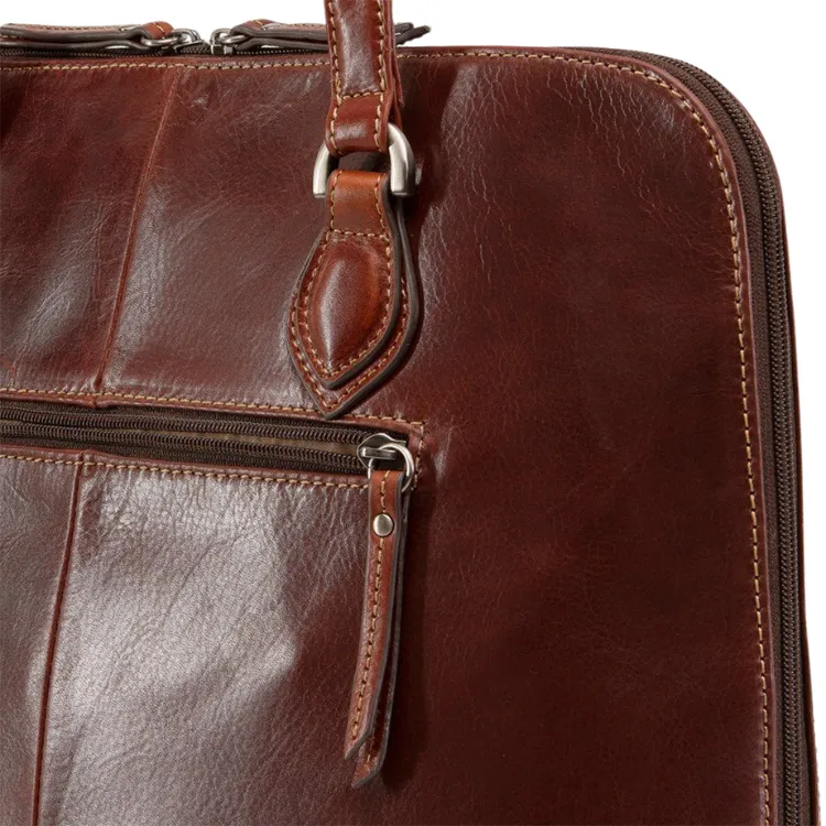 Jekyll & Hide Medium Leather Laptop Handbag - Tobacco