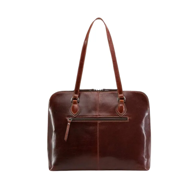 Jekyll & Hide Medium Leather Laptop Handbag - Tobacco