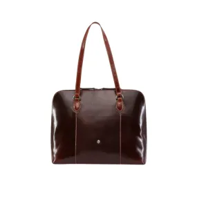 Jekyll & Hide Medium Leather Laptop Handbag - Tobacco