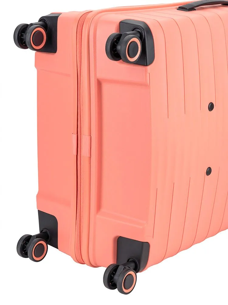 Jo Borkett Onyx 4 Wheel Large 75cm Spinner | Coral