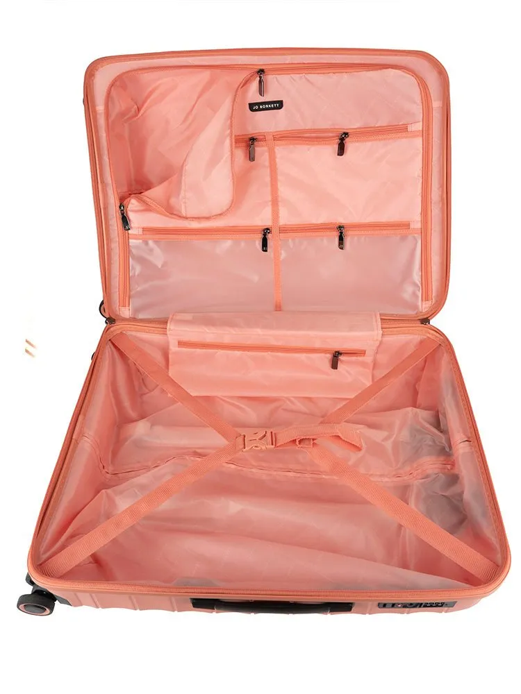 Jo Borkett Onyx 4 Wheel Medium 65cm Spinner | Coral