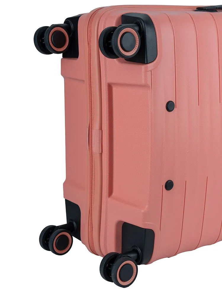 Jo Borkett Onyx 4 Wheel Medium 65cm Spinner | Coral