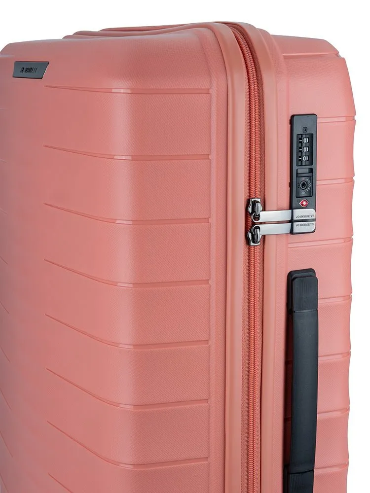 Jo Borkett Onyx 4 Wheel Medium 65cm Spinner | Coral