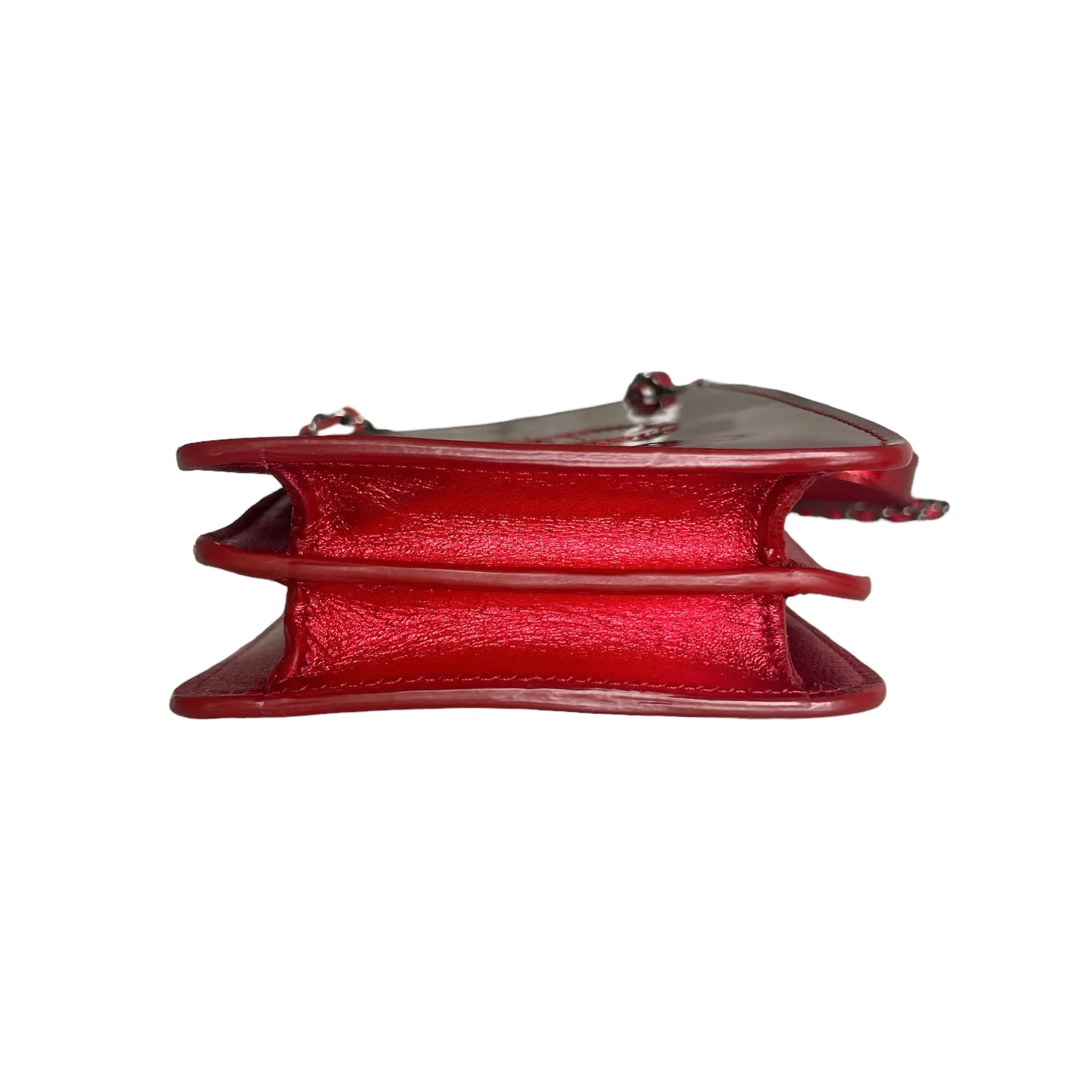 Lipstick Red Patent Phone Bag