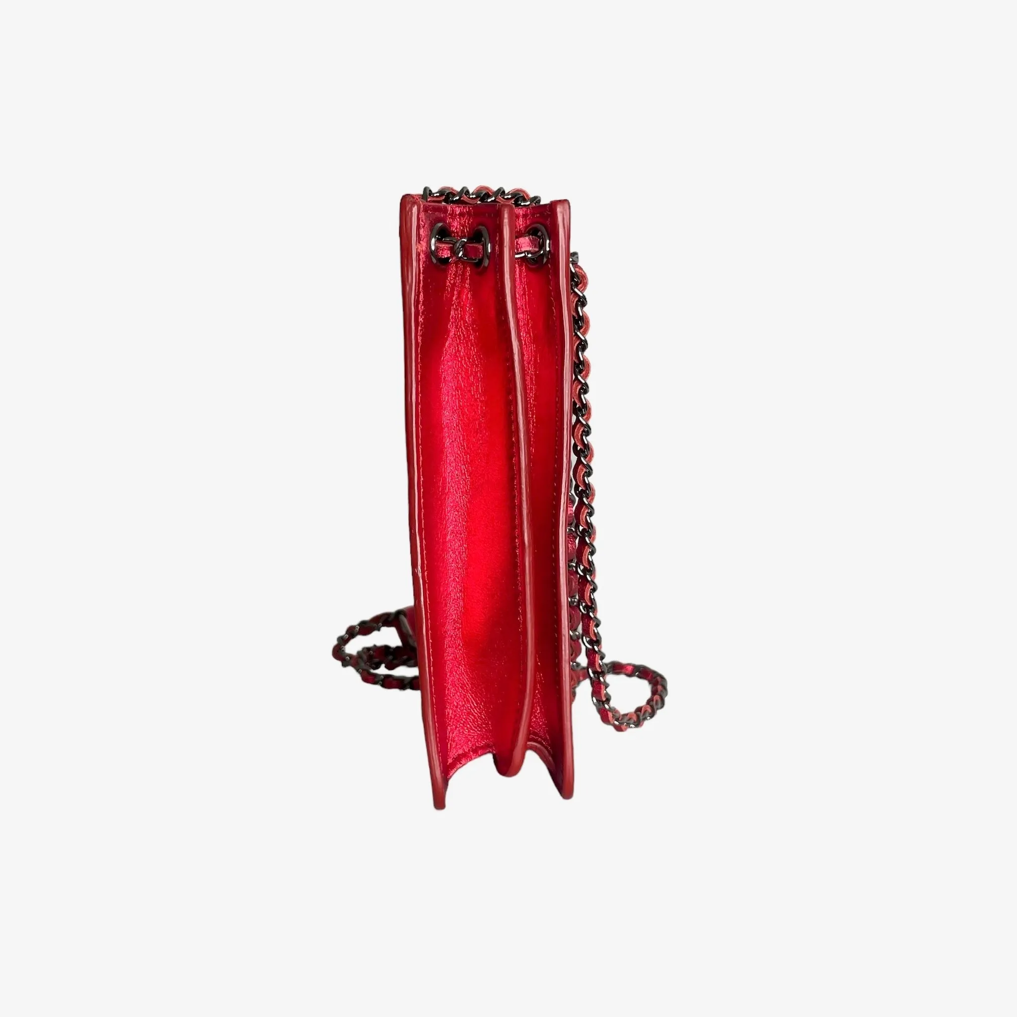 Lipstick Red Patent Phone Bag