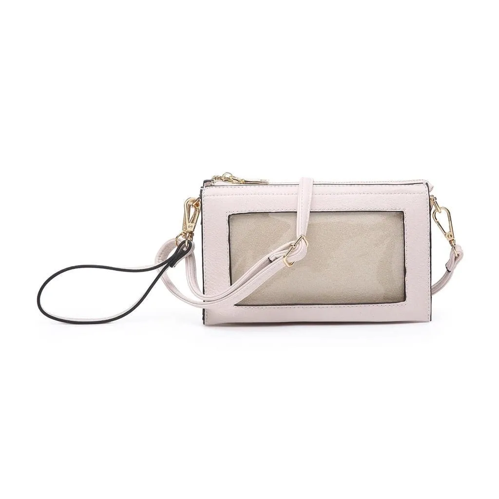 M2002 Three Compartments Crossbody w/Clear Phone Window