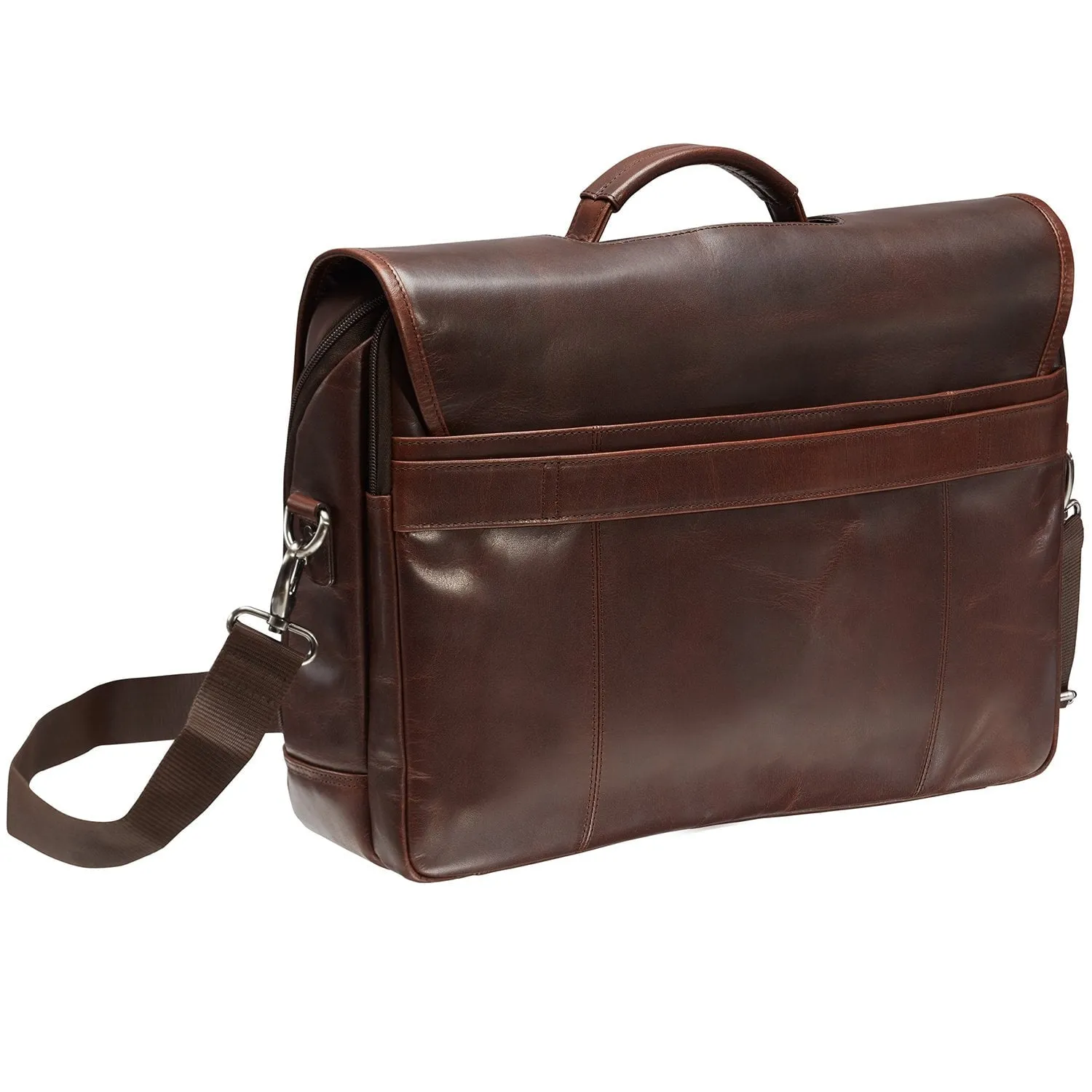 Mancini BUFFALO Double Compartment Briefcase for Laptop and Tablet