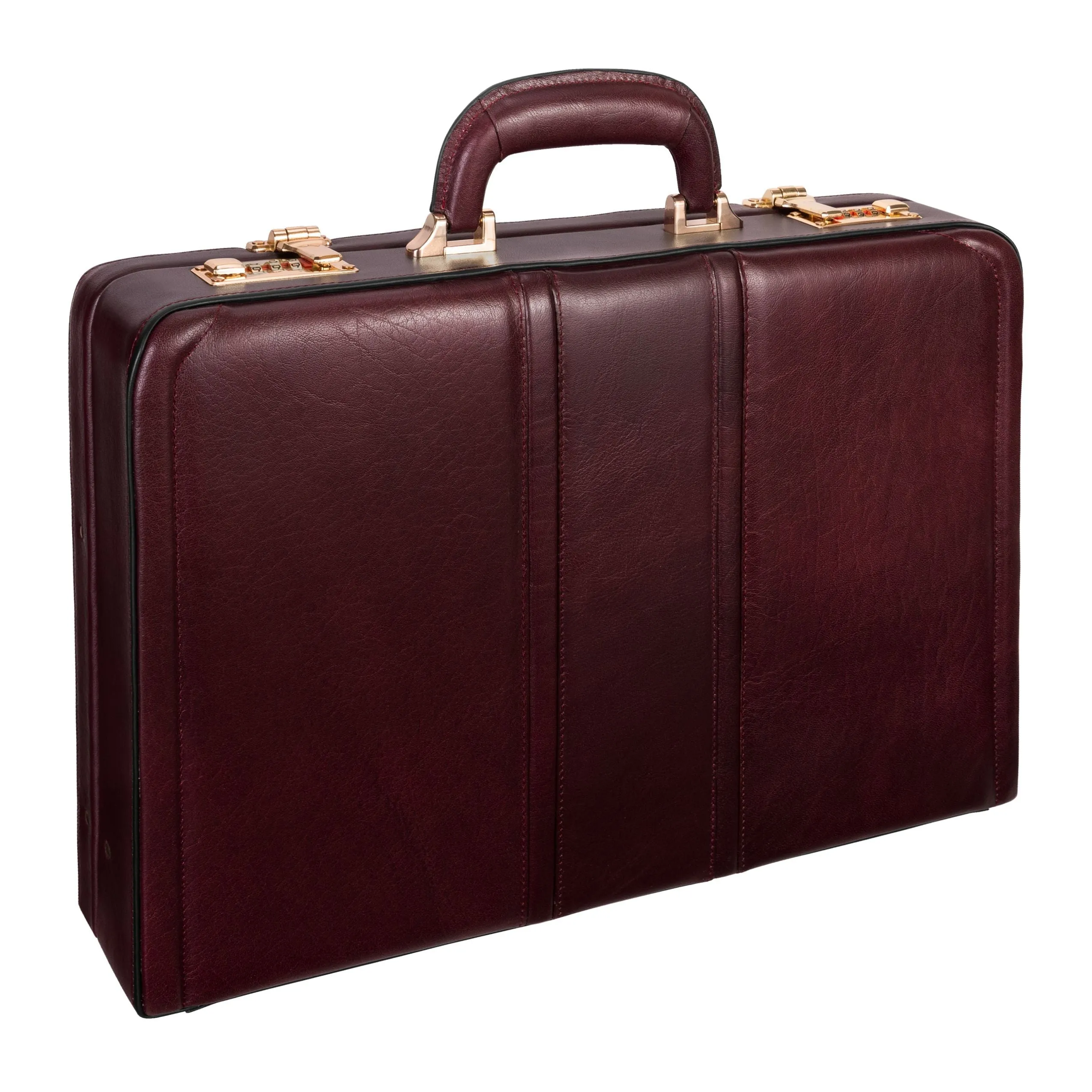 McKlein USA Daley Leather Attache Briefcase Assorted Colors