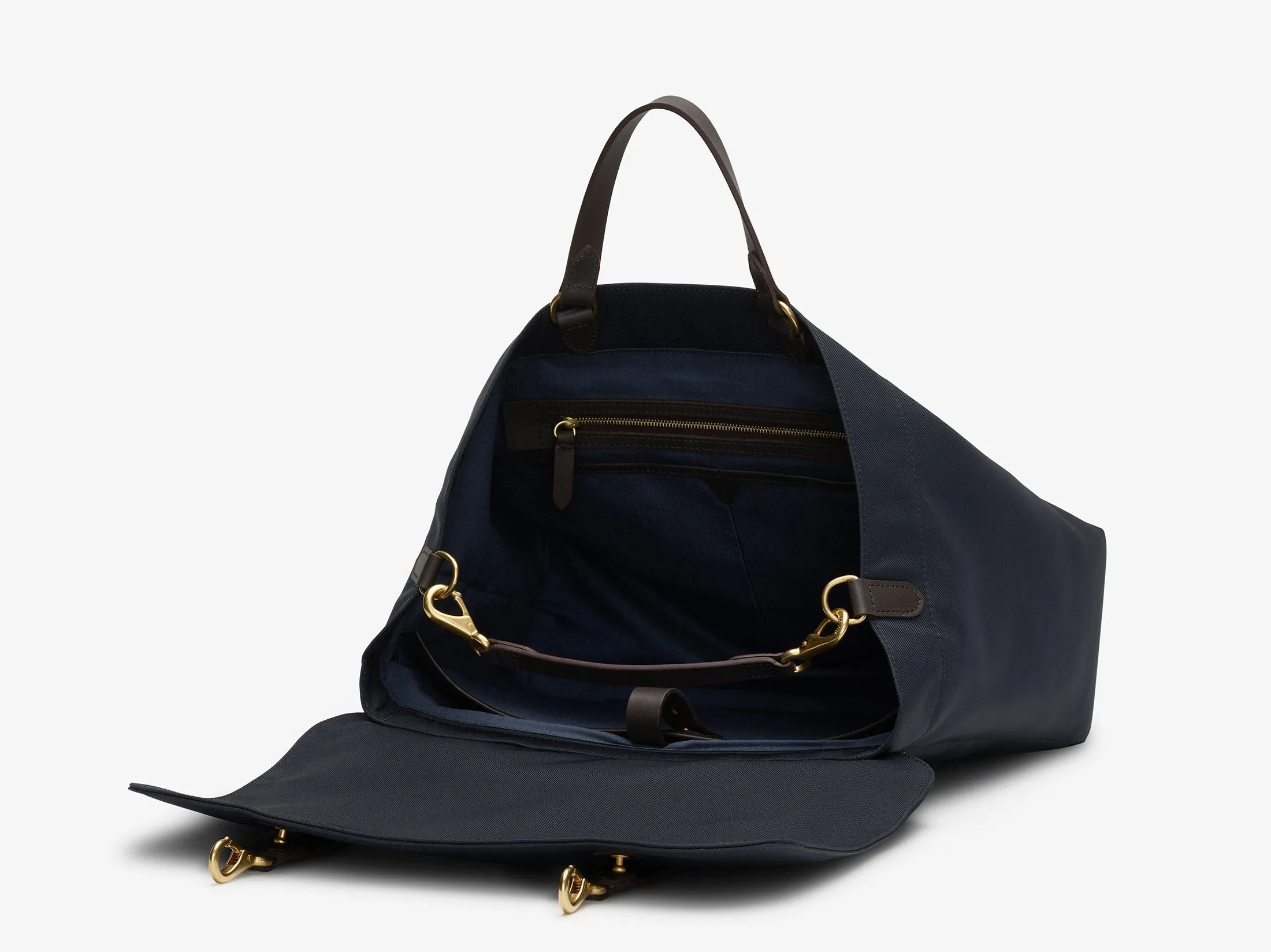 M/S Satchel – Navy/Dark Brown