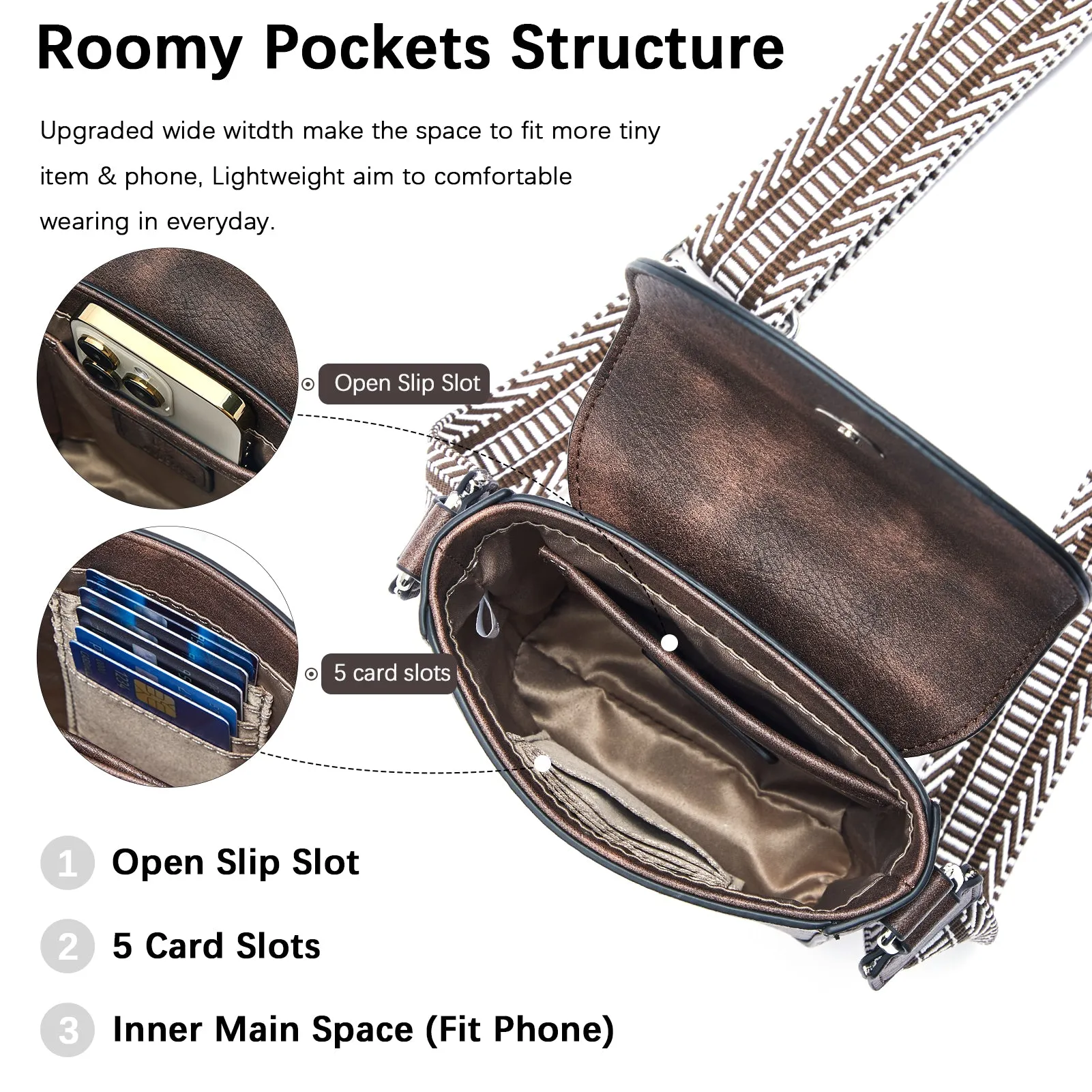 Phone Crossbody Bag - Magnetic Front Flap