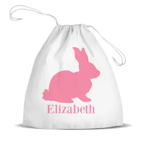 Pink Bunny Premium Drawstring Bag