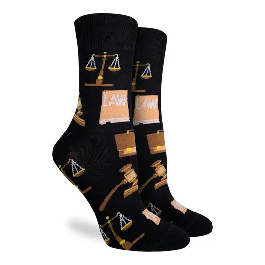 "Law" Crew Socks by Good Luck Sock