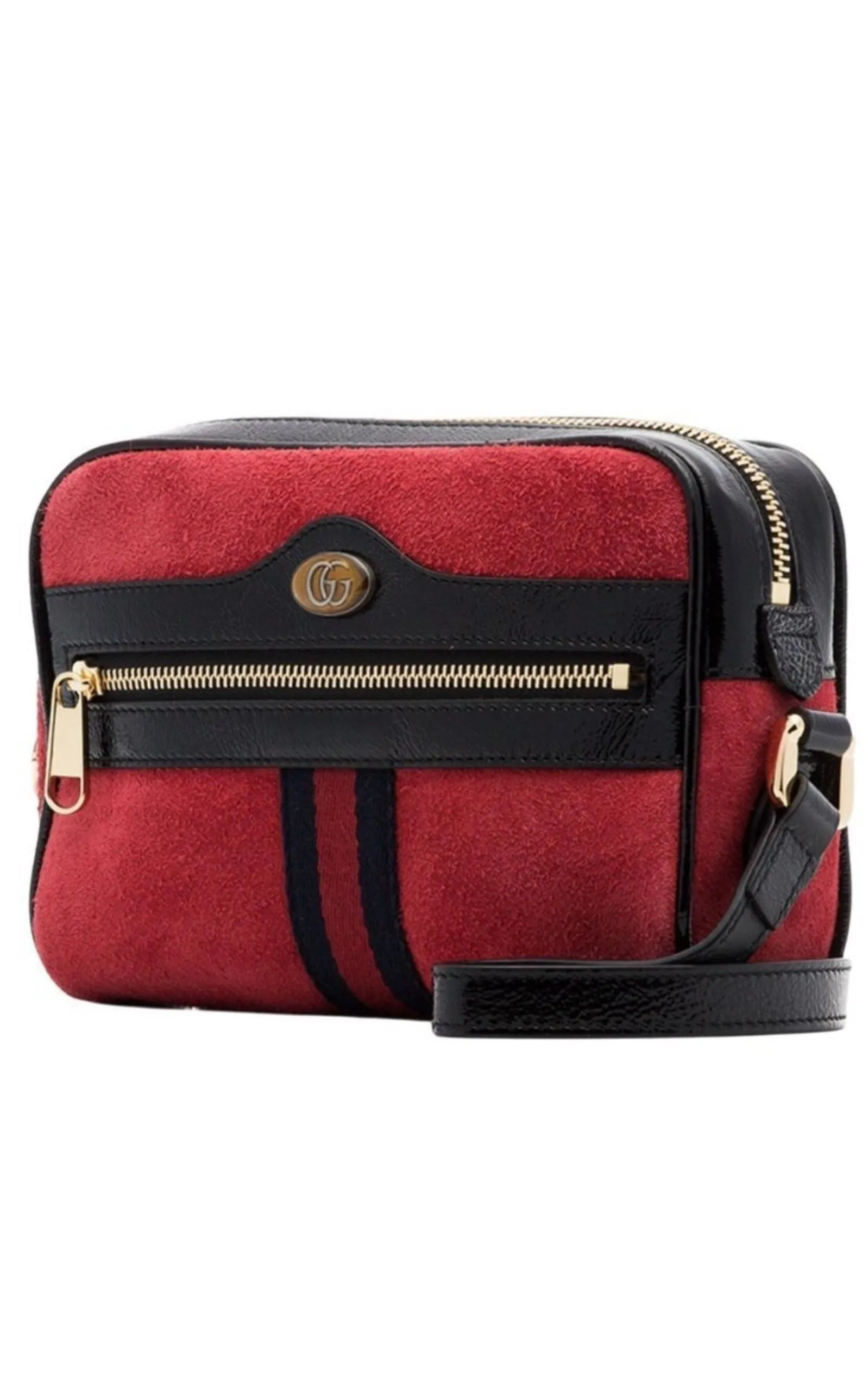 Red Ophidia Suede Mini Bag