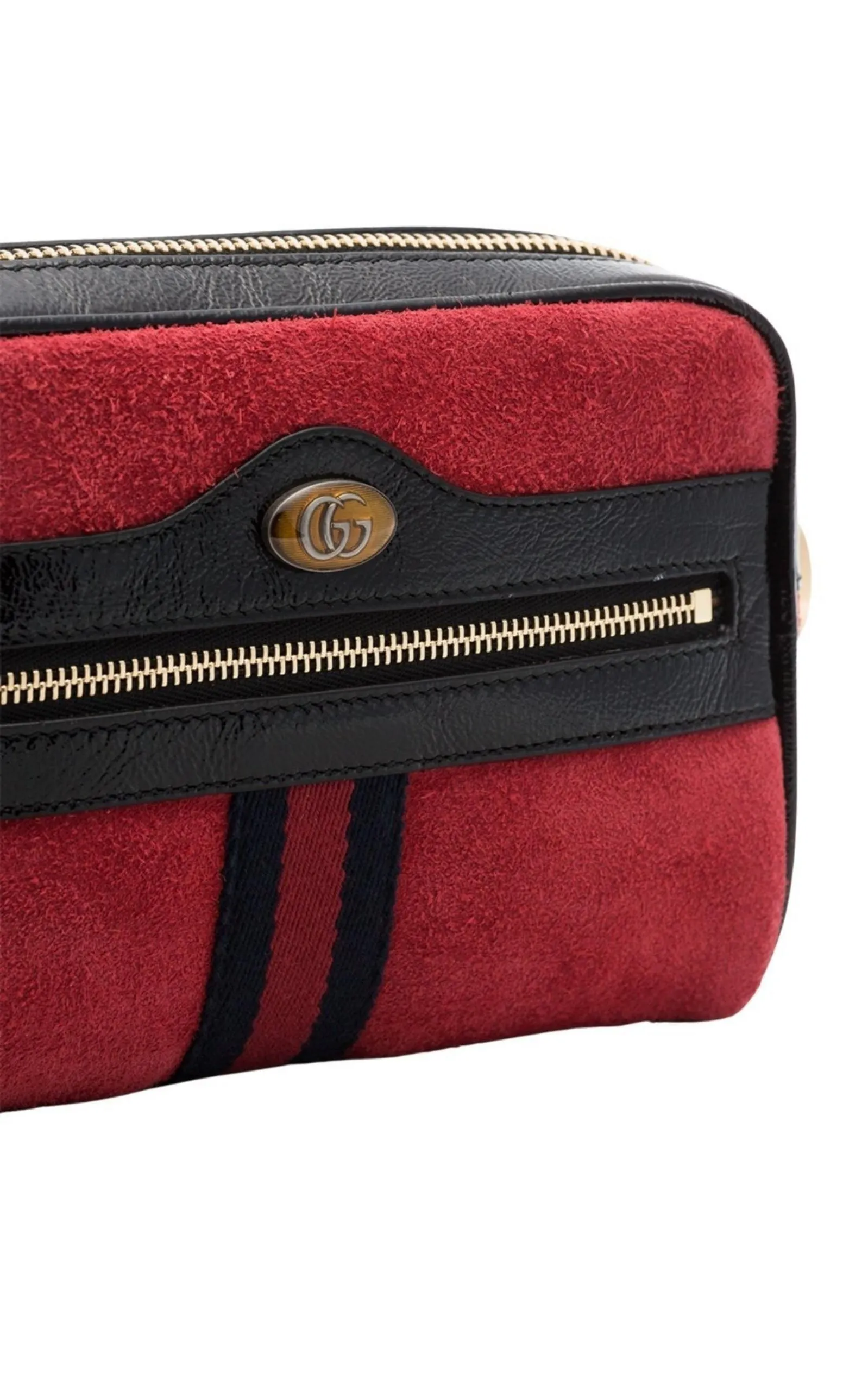 Red Ophidia Suede Mini Bag