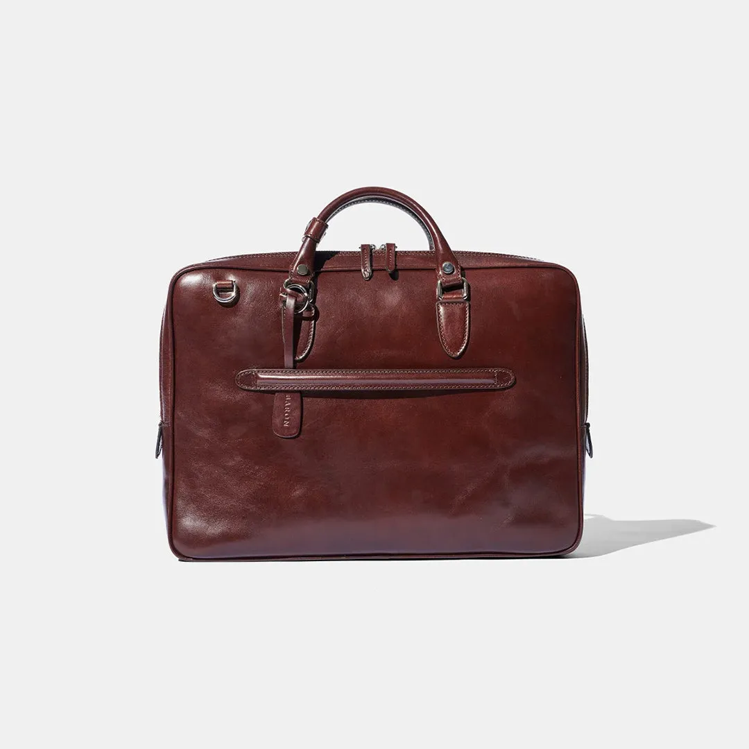 Slim Briefcase - Brown Leather by Baron