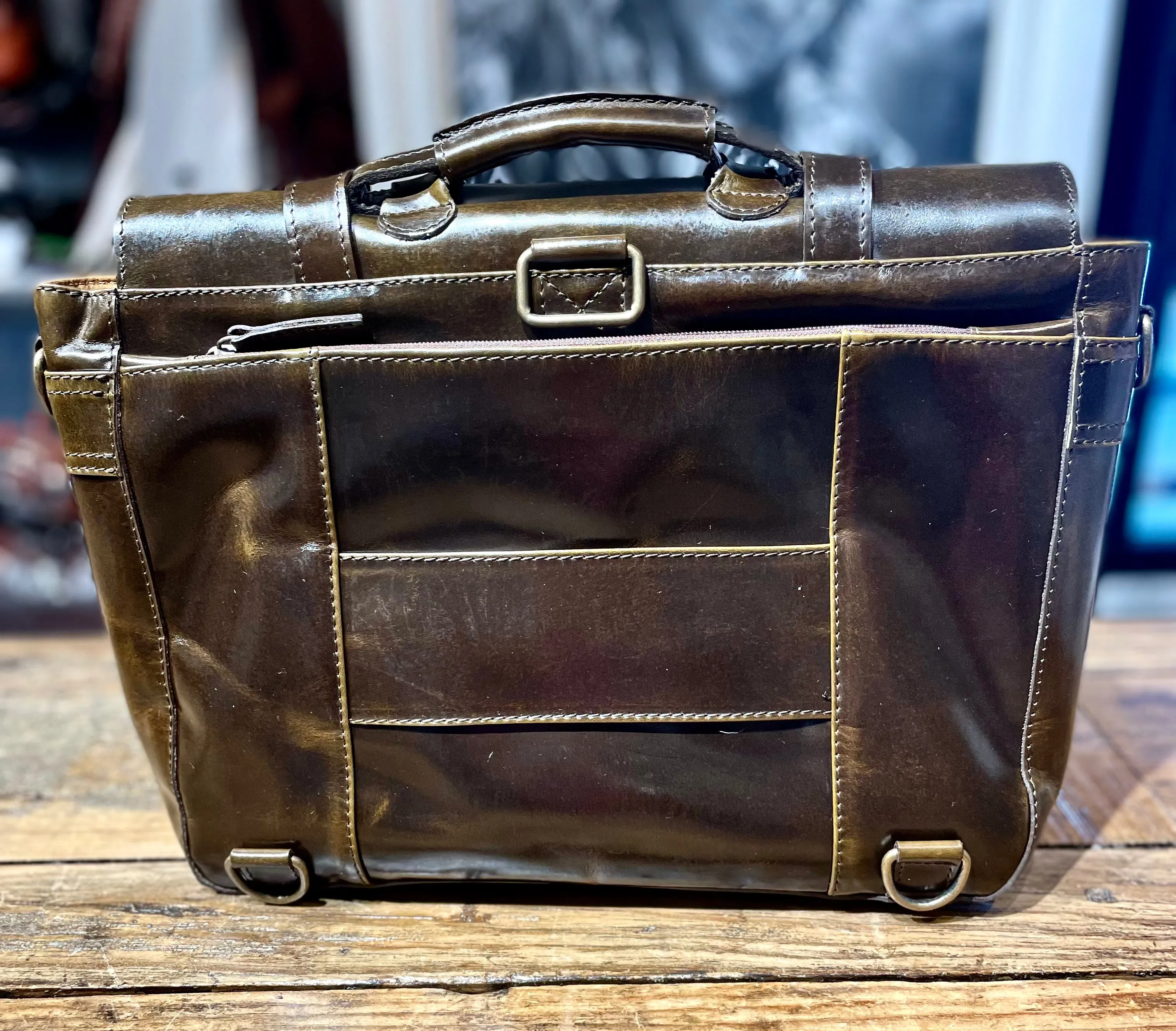 Texas Briefcase - Nicotine Calf