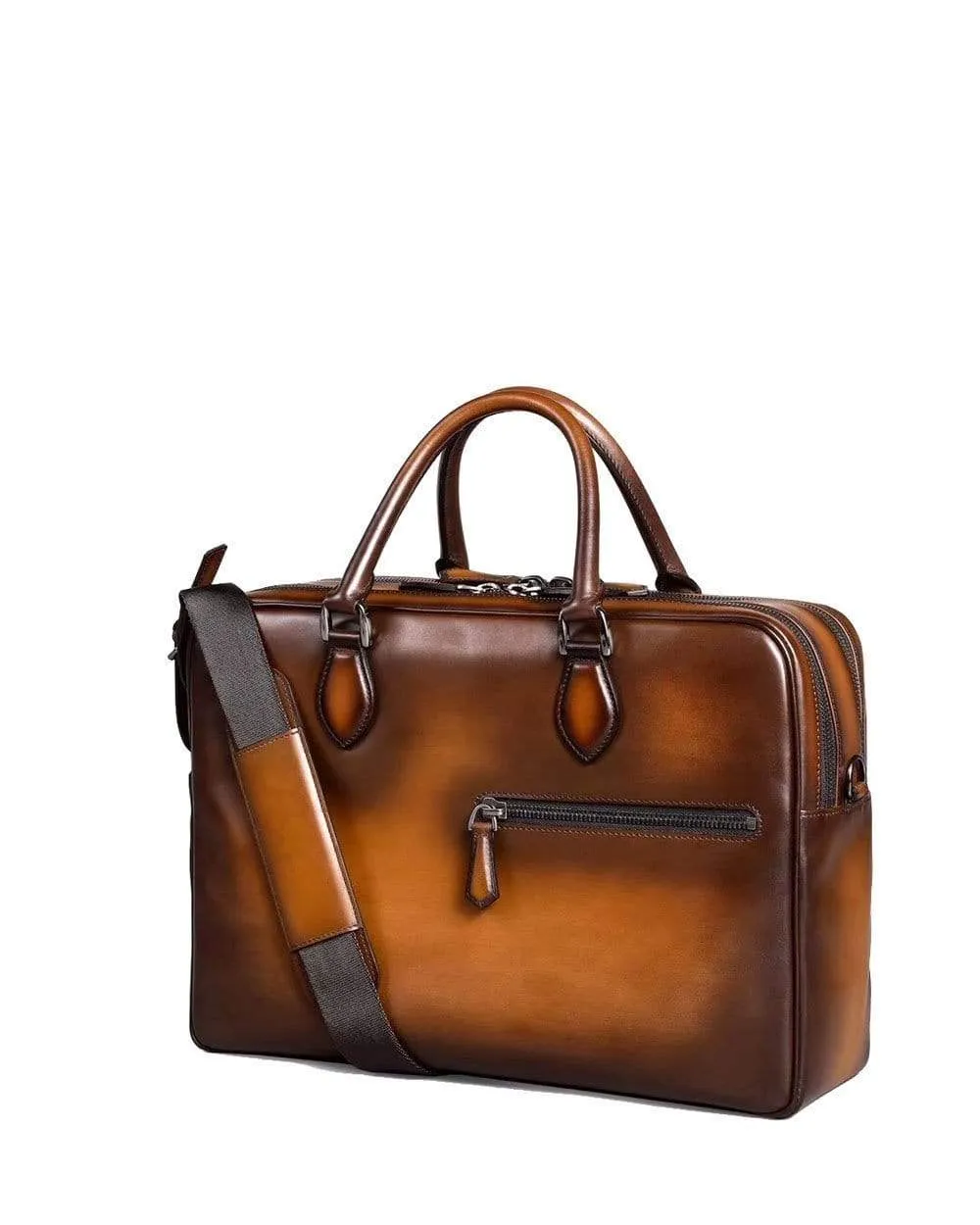 Vintage Smooth Cowhide Leather  Briefcases, Business Bags  And Laptop Computer Handbags